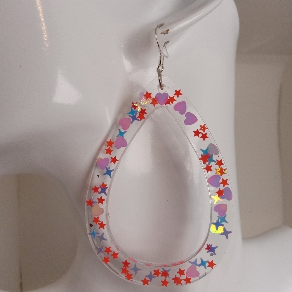 Colorful Teardrop Earrings - Picture 1 of 7